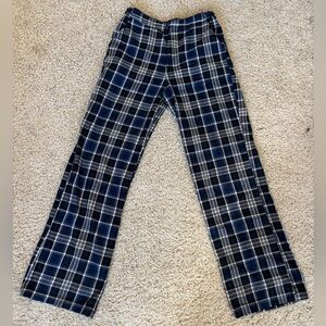 Brandy Melville Black and Blue Plaid Pants